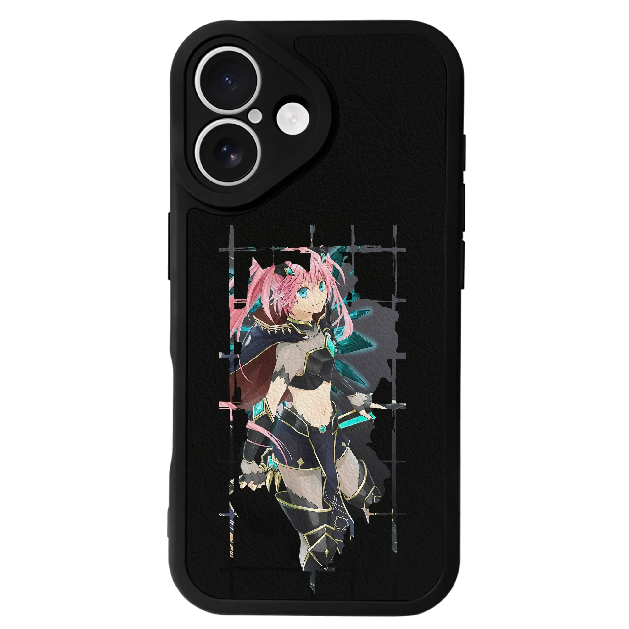 転生したらスライムだった件 グッズ,ミリム・ナーヴァ - IPhone 16シリーズ対応 ・ シリコンスマホケース ・ レザー調 ・ 高精度フィット ・ 耐衝撃 ・ ワイヤレス充電対応 ・ 精密カット